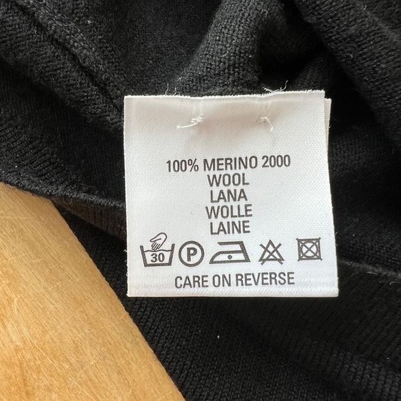 BALLANTYNE MERINO WOOL 2000 POLO SWEATER WOMENS 4 LUXURY PREPPY CLASSIC BLACK - Picture 12 of 13